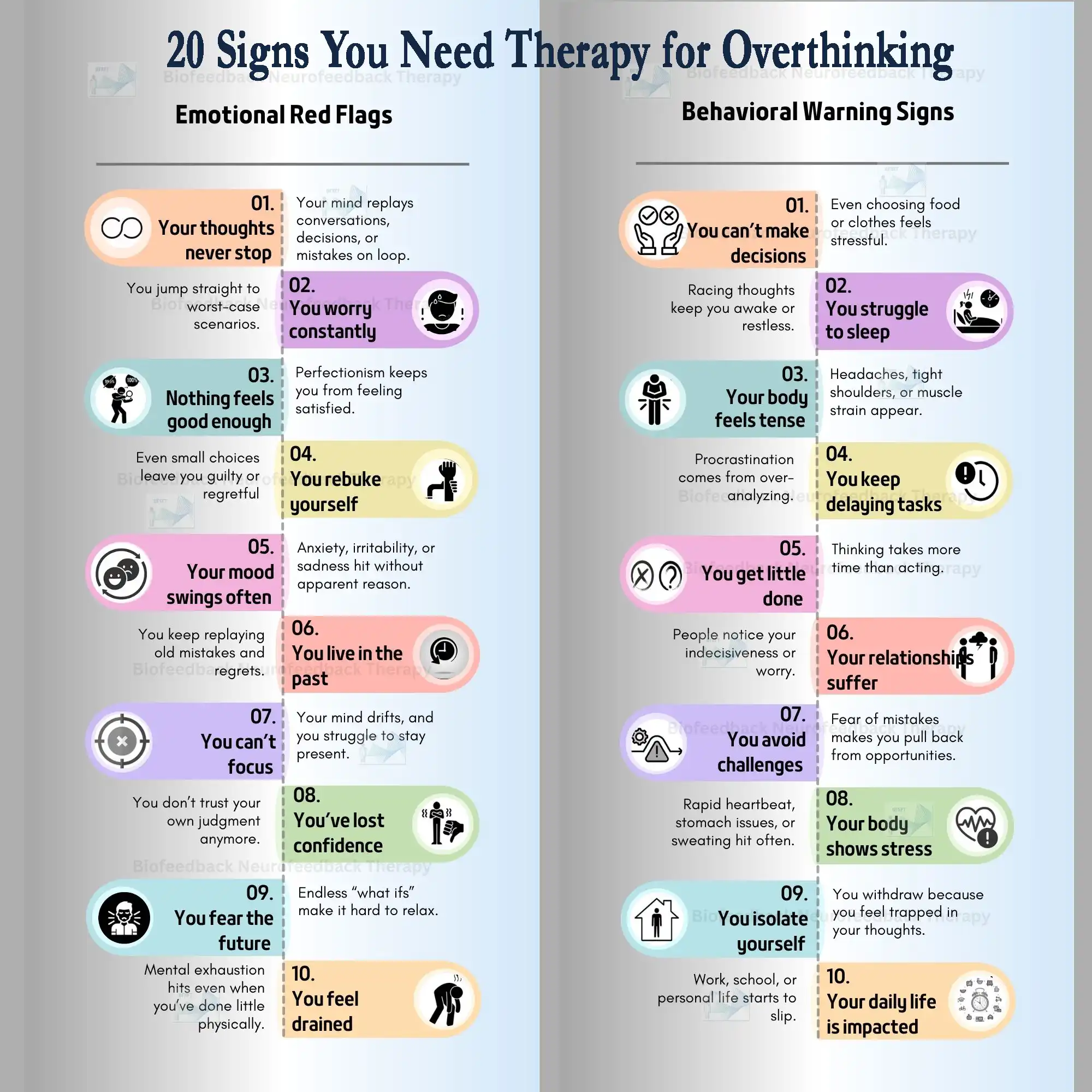 20 Signs of Overthinking Therapy