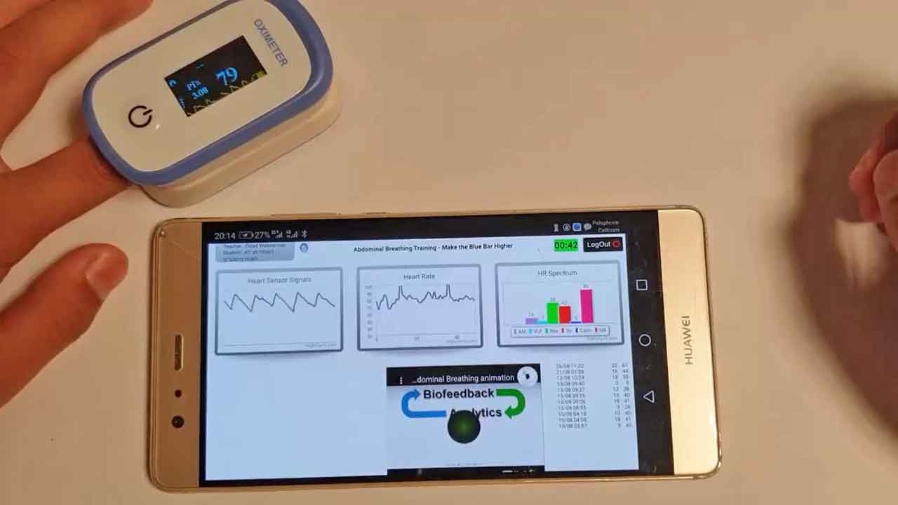 BioSignals Biofeedback AI-HRV Training device -graph