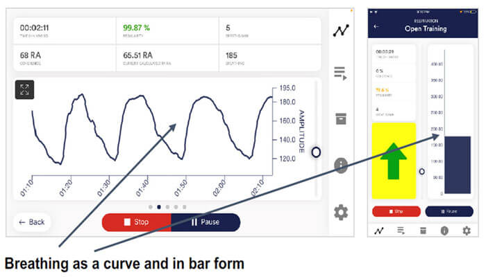 Breathing as a curve and in bar form