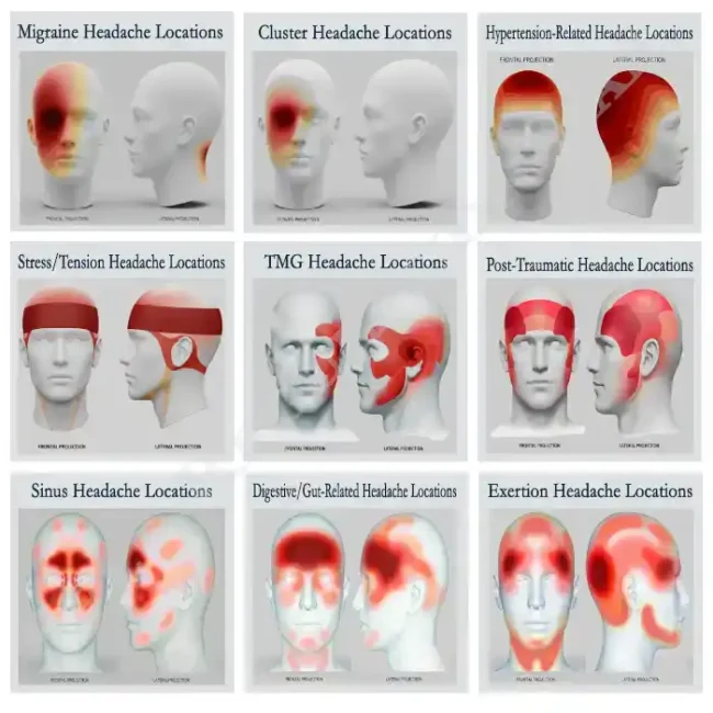 Types of headaches and location