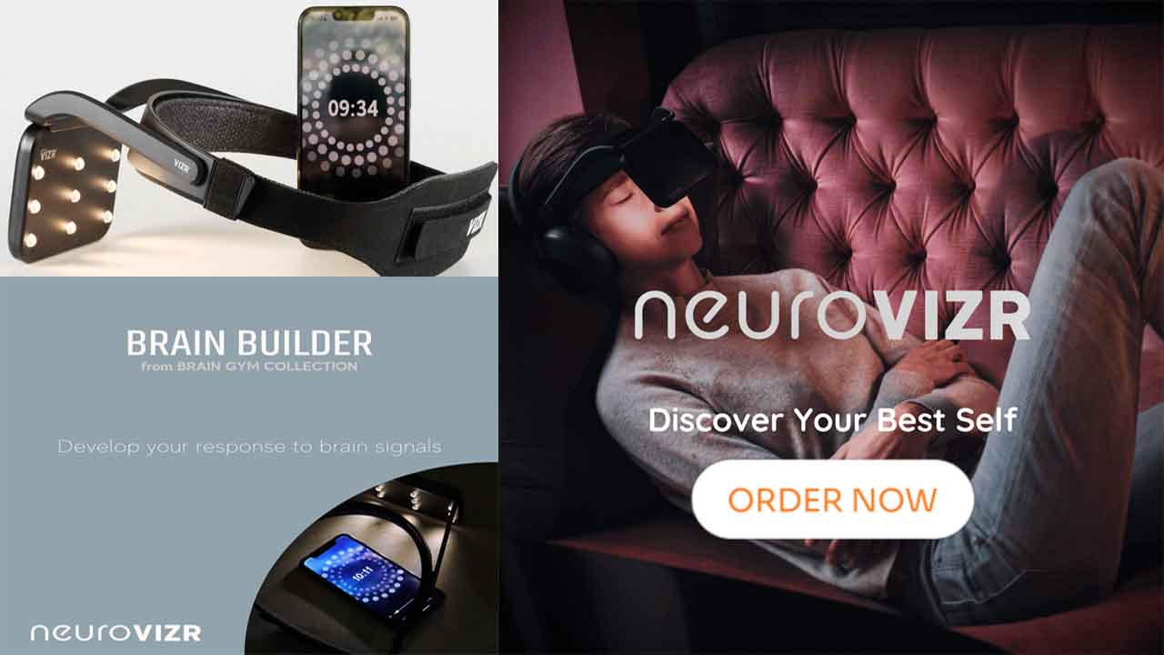 NEUROVIZR FLASHING LIGHT NEUROFEEDBACK DEVICE