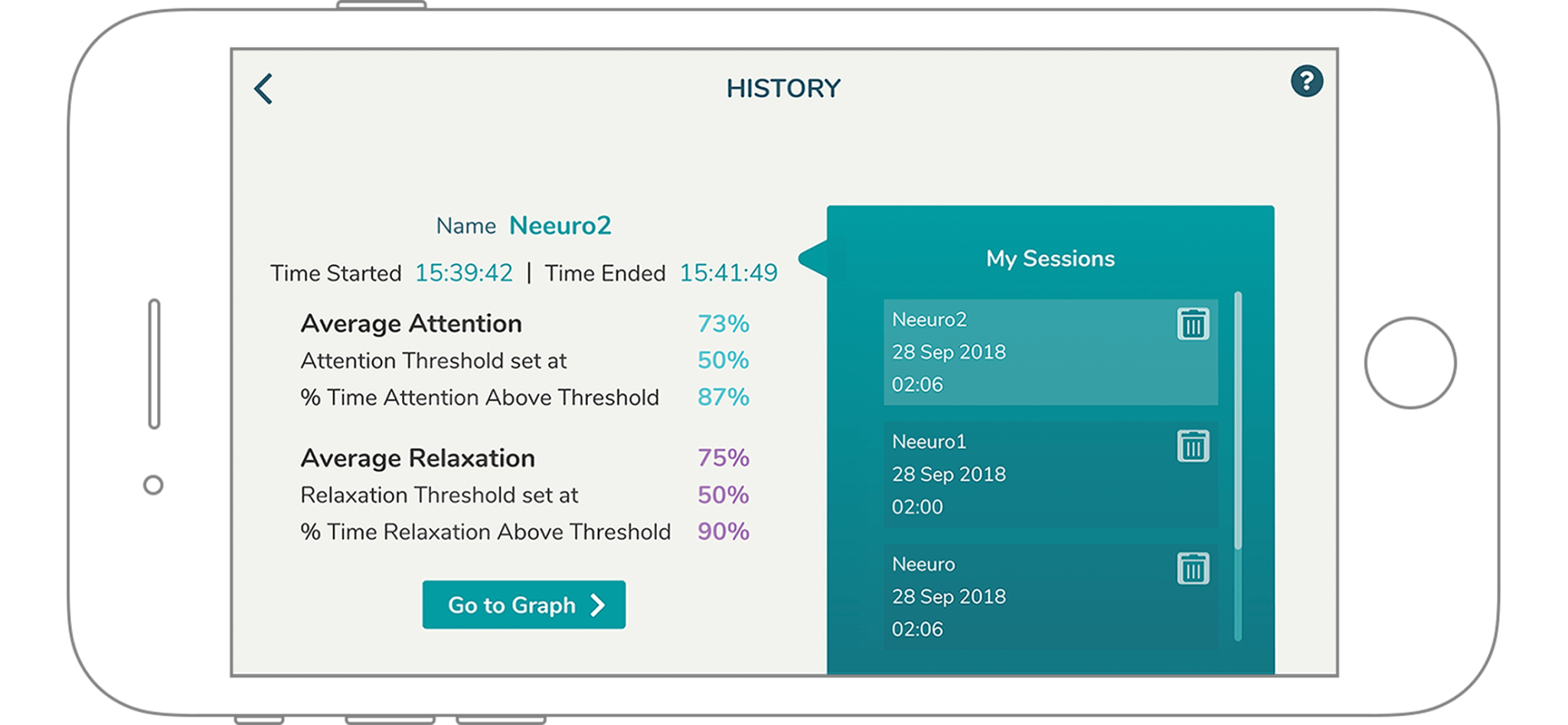 Neeuro SenzeBand - track training history