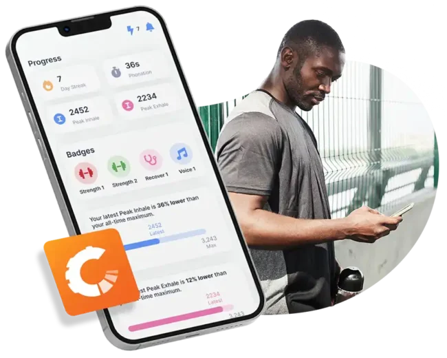 Breathing exercise device for lungs - coach app