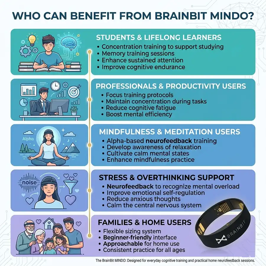 Who can benefit from BrainBit Mindo?